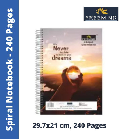 Freemind A4 Register - Spiral 240 Pages, 29.7x21cm