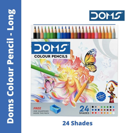 Doms Pencil Colour Long - 24 Shades (172mm Length Each)