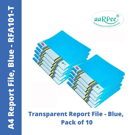 Aarpee A4 Report File (W/O Pocket) - Blue, 0.30 mm (RFA101-T)