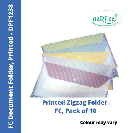 Aarpee FC Document Folder - Zigzag Matt Print, 0.12 mm (DPF1238)
