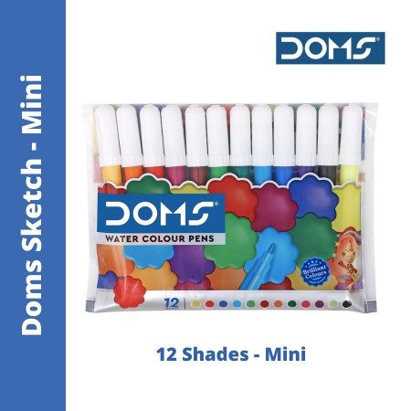 Doms Water Colour Pens - Sketch Mini; 12 Shades