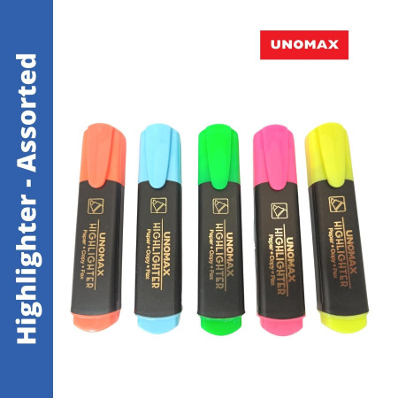 Unomax Highlighter - Assorted