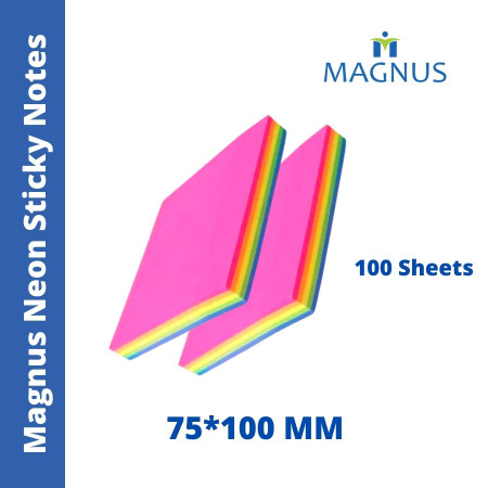 Magnus Sticky Notes 75x100mm - Neon (1314)