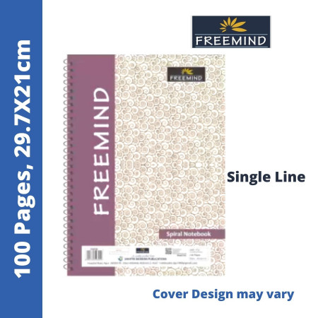 Freemind A4 Register - Spiral, Single Line, 100 Pages, 29.7x21 cm (704930)