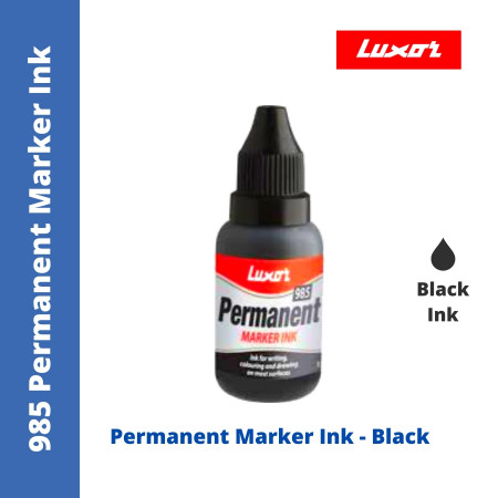 Luxor 985 Permanent Marker Ink - Black