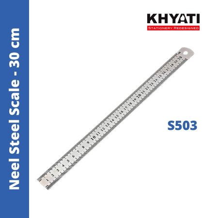 Khyati Neel Steel Scale - 30 cm S503