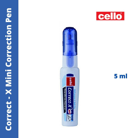 Cello Correct - X Mini Correction Pen - Whitener 5ml