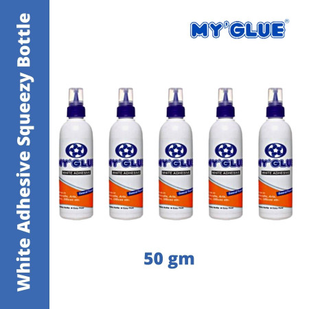 MyGlue White Adhesive Squeezy Bottle - 50gm