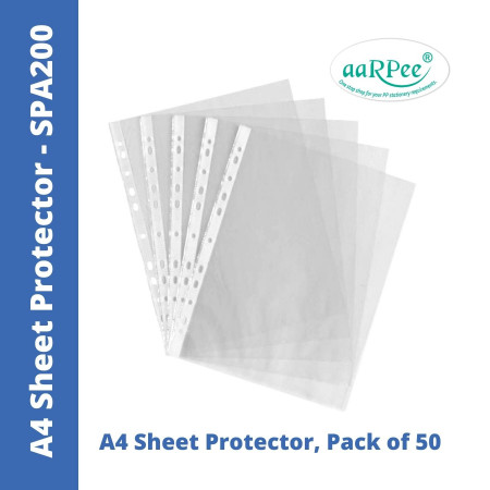 Aarpee A4 Sheet Protector - Natural, 0.20mm (SPA200)