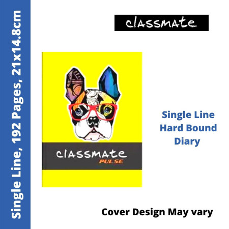 Classmate Pulse Hard Bound Diary - Single Line, 192 Pages, 21x14.8 cm (2100146)