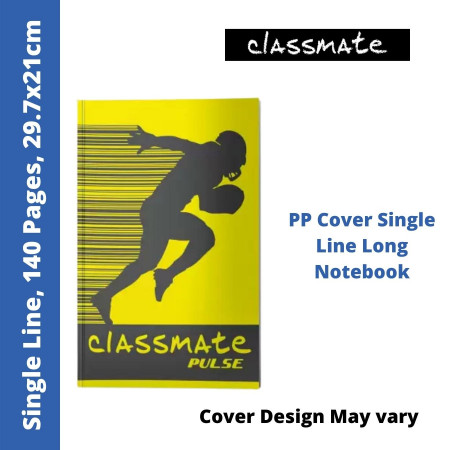 Classmate Pulse PP Cover A4 Register - Single Line, 140 Pages, 29.7x21 cm (2100163)