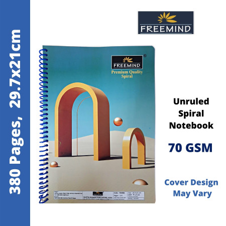 Freemind A4 Register - A4 Spiral, Unruled, 380 Pages, 29.7x21cm (704985)