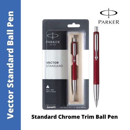 Parker Vector Standard Chome Trim Ball Pen (MRP - Rs. 320)