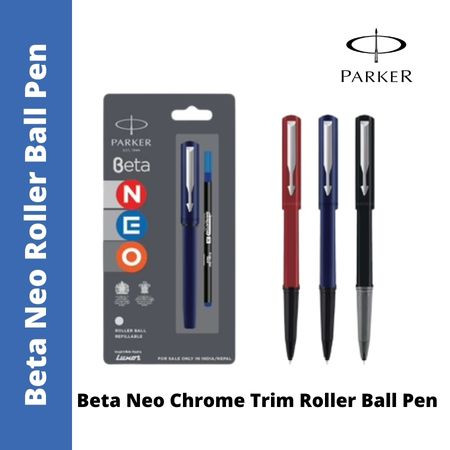 Parker Beta Neo Chrome Trim Roller Ball Pen (MRP - Rs. 140)