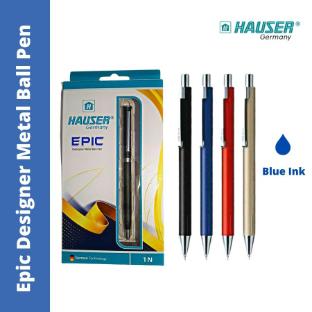 Hauser Epic Designer Metal Ball Pen - Blue