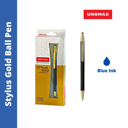 Unomax Stylus Gold Ball Pen - Blue
