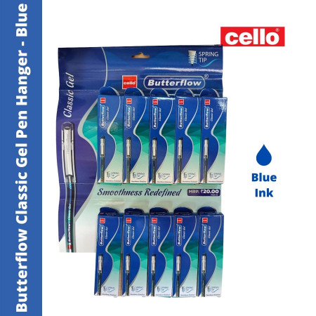 Cello Butterflow Classic Gel Pen Hanger - Blue