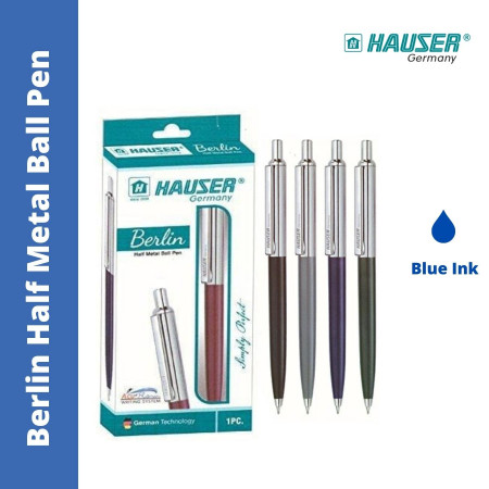 Hauser Berlin Half Metal Ball Pen - Blue