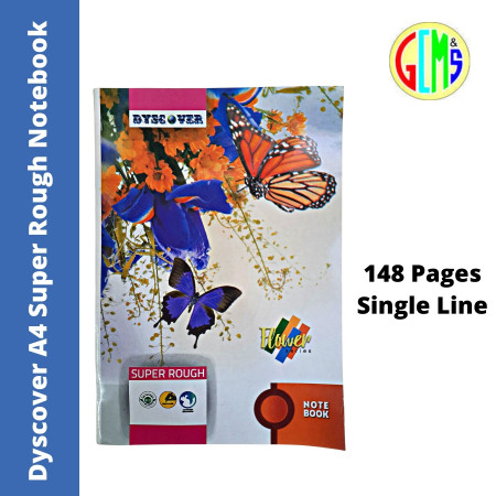 Dyscover A4 Super Rough Notebook - Single Line, 148 Pages