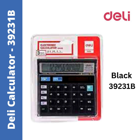 Deli 39231B Check And Correct Calculator - Black