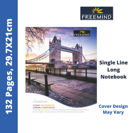 Freemind A4 Register - Single Line, 132 Pages, 29.7x21cm (700320)