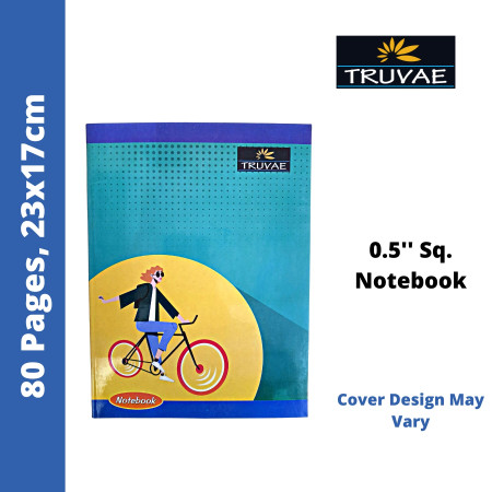 Truvae Notebook - Square 0.5'', 80 Pages, 23x17 cm (502)