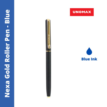 Unomax Nexa Gold Roller Pen - Blue