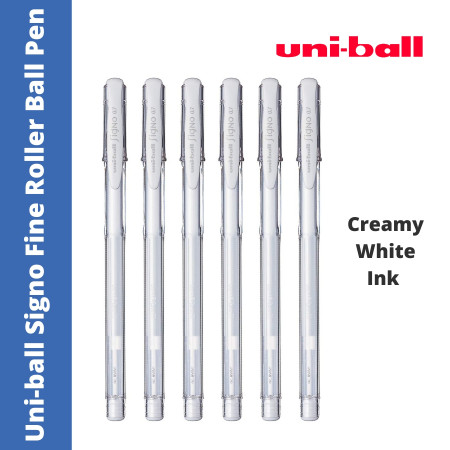 Uni-ball Signo Fine Roller Ball Pen (UM-100) - Creamy White