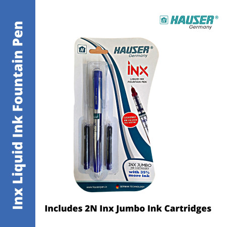Hauser Inx Liquid Ink Fountain Pen (includes 2N Jumbo Ink Cartridges)