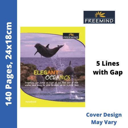 Freemind Notebook - Five Lines with Gap, 140 Pages, 24x18 cm (700174)