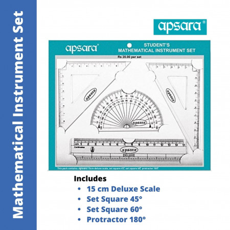 Apsara Student's Mathematical Instrument Set