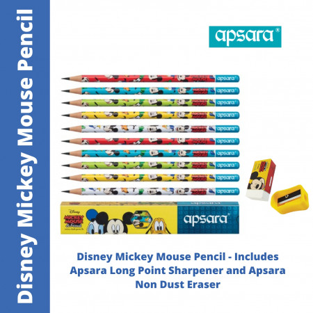 Apsara Disney Mickey Mouse Extra Dark Pencils - Pack of 10 Pencil