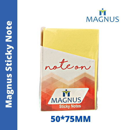 Magnus Sticky Notes 50x75mm - Yellow (1302) - New