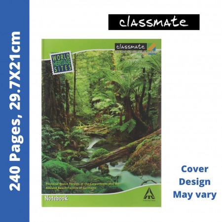 Classmate A4 Register - Single Line, 240 Pages, 29.7x21cm (02000984) - New