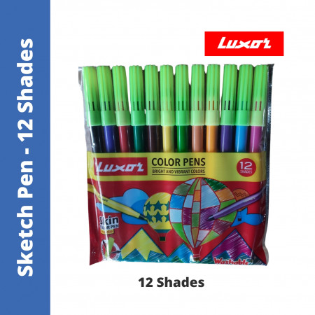 Luxor 976 Sketch Pen - 12 Shades