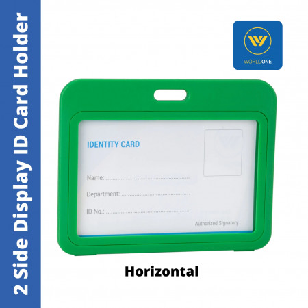WorldOne 2 Side Display ID Card Holder - Horizontal (WID001H)