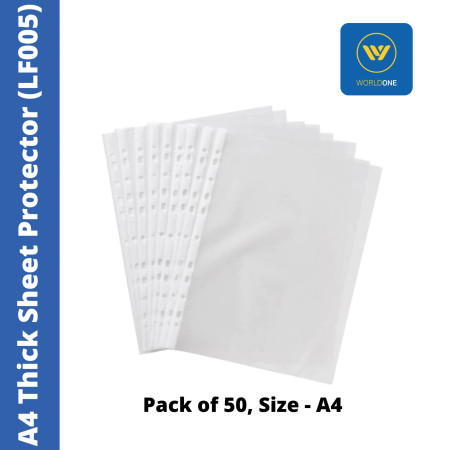 WorldOne A4 Thick Sheet Protector - (LF005)