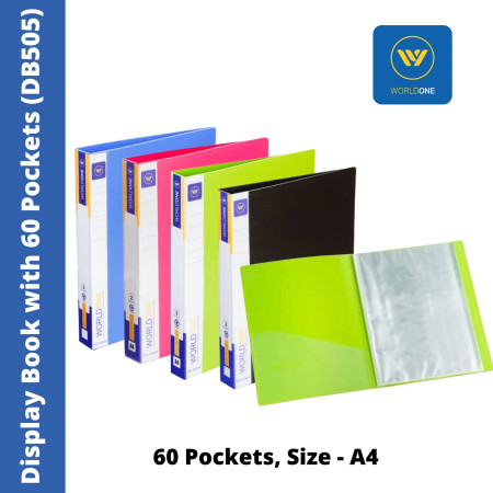 WorldOne Display Book - A4, 60 Pockets (DB505)