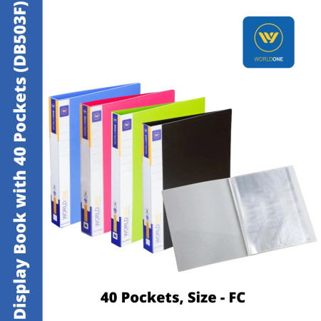 WorldOne Display Book - FC, 40 Pockets (DB503F)