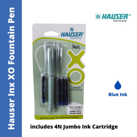 Hauser Inx XO Fountain Pen (includes 4N Jumbo Ink Cartridges)