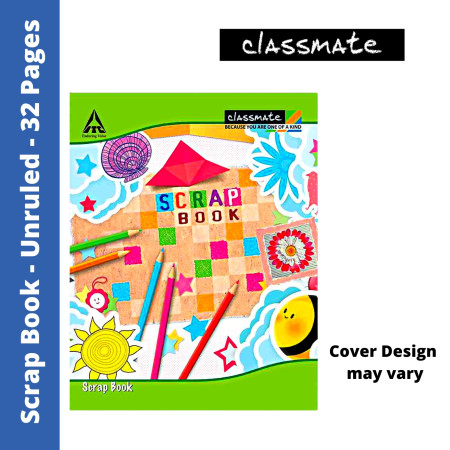 Classmate Scrap Book - Unruled, Multicolour, 32 Pages, 28x22 cm (2001229)