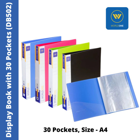 WorldOne Display Book - A4, 30 Pockets (DB502)