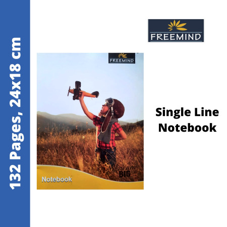 Freemind Notebook - Single Line, 132 Pages, 24x18cm (700170)