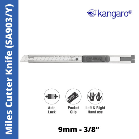 Kangaro Miles Cutter Knife - 9mm, 3/8” (SA903/Y)