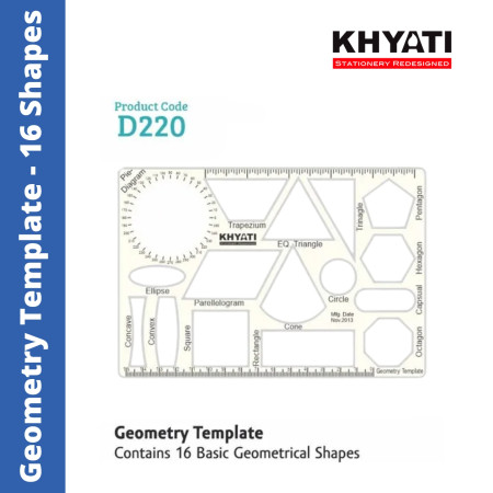Khyati Geometry Template - 16 Shape Designs - D220