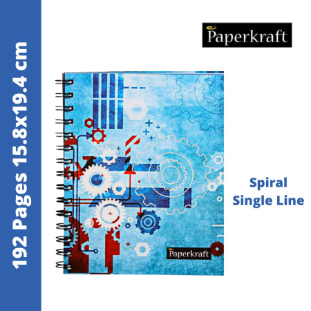 Paperkraft Notebook - Single Line, 192 Pages, 15.8x19.4 cm (2252018)
