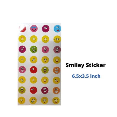 Craftvilla Sticker Mania Smily Sticker Card - Pack of 10 (Size: 6.5''x3.5")