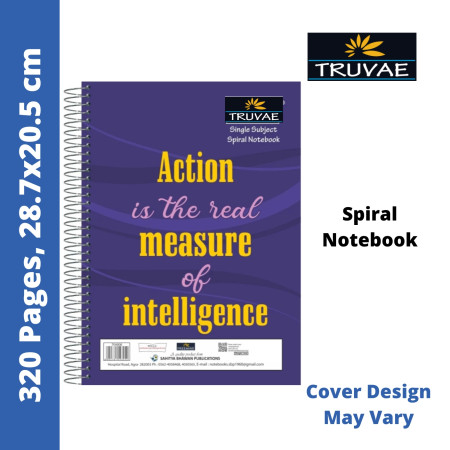 Truvae Spiral Notebook - 320 Pages, 28.7x20.5 cm