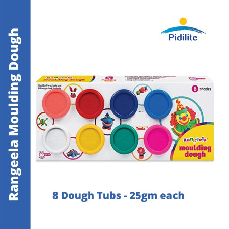 Pidilite Rangeela Moulding Dough Kit - 8 Dough Tubs, 25gm each