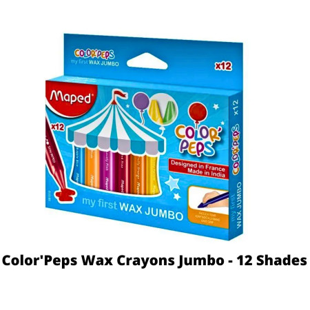 Maped Color'Peps Wax Crayons Jumbo - 12 Shades (861510)